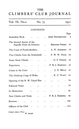 Climbers' Club 1950 Journal cover